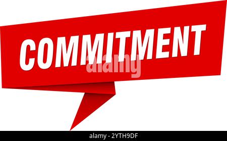 commitment banner. commitment speech bubble, label, sticker, ribbon, sign template Stock Vector