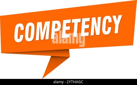 Competent Sticker competency banner. competency speech bubble, label, sticker, ribbon ...