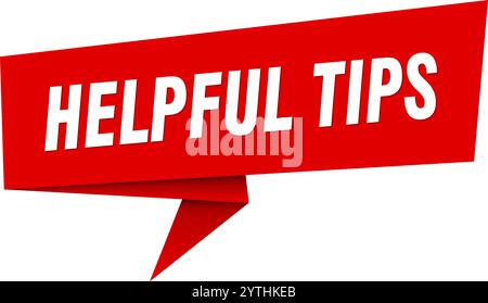 helpful tips banner. helpful tips speech bubble, label, sticker, ribbon, sign template Stock Vector