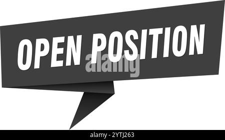open position banner template. ribbon label sticker. sign Stock Vector ...
