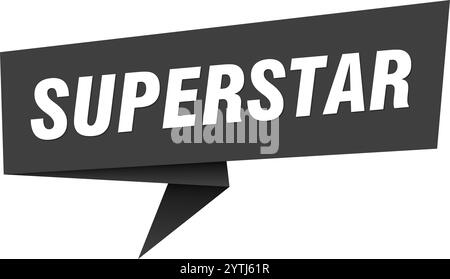 superstar banner. superstar speech bubble, label, sticker, ribbon, sign template Stock Vector