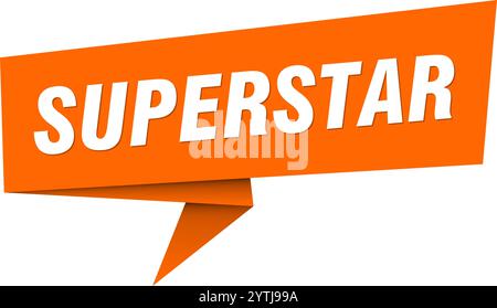 superstar banner. superstar speech bubble, label, sticker, ribbon, sign template Stock Vector