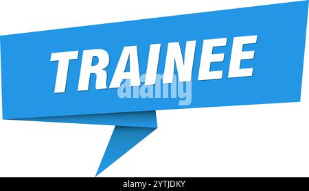 trainee banner. trainee speech bubble, label, sticker, ribbon, sign template Stock Vector