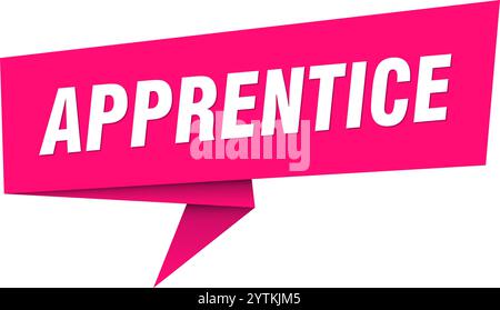 apprentice banner. apprentice speech bubble, label, sticker, ribbon, sign template Stock Vector