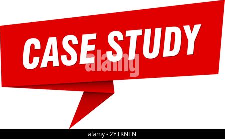 case study banner. case study speech bubble, label, sticker, ribbon, sign template Stock Vector