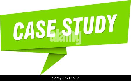 case study banner. case study speech bubble, label, sticker, ribbon, sign template Stock Vector