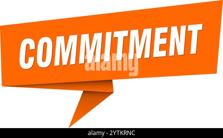 commitment banner. commitment speech bubble, label, sticker, ribbon, sign template Stock Vector