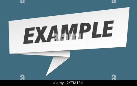example banner. example speech bubble, label, sticker, ribbon, sign template Stock Vector