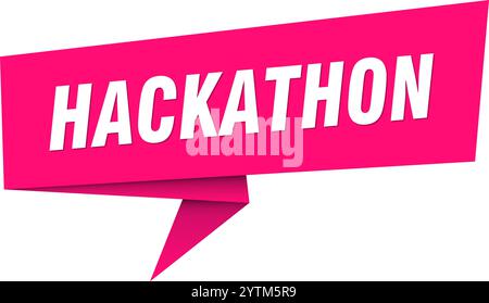 hackathon banner. hackathon speech bubble, label, sticker, ribbon, sign template Stock Vector