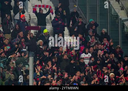 Torino, Italia. 07th Dec, 2024. Bologna's supporters during the Serie A soccer match between Juventus and Bologna at Allianz Stadium in Turin, North Italy - Saturday, December 07, 2024. Sport - Soccer . (Photo by Spada/Lapresse) Credit: LaPresse/Alamy Live News Stock Photo