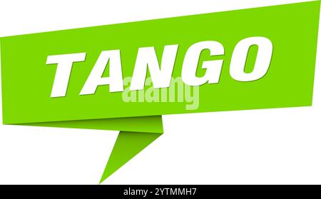 tango banner. tango speech bubble, label, sticker, ribbon, sign template Stock Vector
