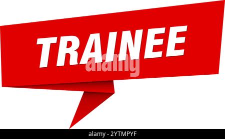 trainee banner. trainee speech bubble, label, sticker, ribbon, sign template Stock Vector
