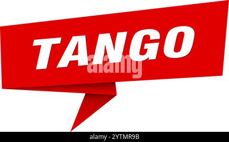 tango banner. tango speech bubble, label, sticker, ribbon, sign template Stock Vector
