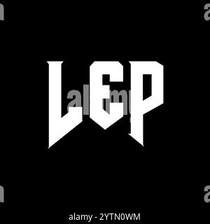 LEP letter logo design for technology company. LEP logo design black ...