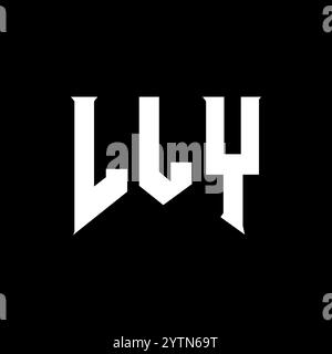 LLY letter logo design for technology company. LLY logo design black ...