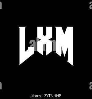 LXM letter logo design for technology company. LXM logo design black ...
