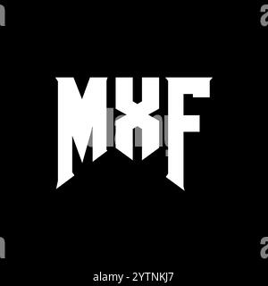 MXF letter logo design for technology company. MXF logo design black ...
