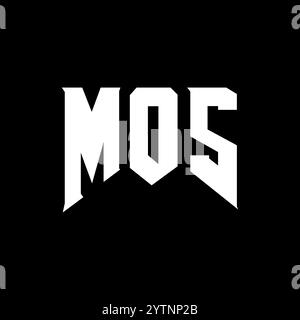 MOS letter logo design for technology company. MOS logo design black ...