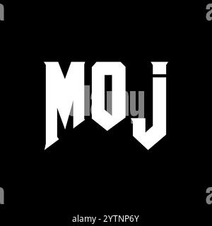 MOJ letter logo design for technology company. MOJ logo design black ...