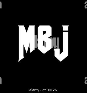MBJ letter logo design for technology company. MBJ logo design black ...