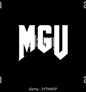 MGU letter logo design for technology company. MGU logo design black ...