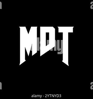 MDT letter logo design for technology company. MDT logo design black ...