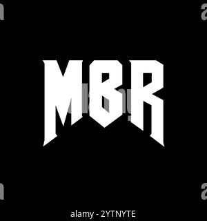 MBR letter logo design for technology company. MBR logo design black ...