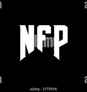 NFP letter logo design for technology company. NFP logo design black ...