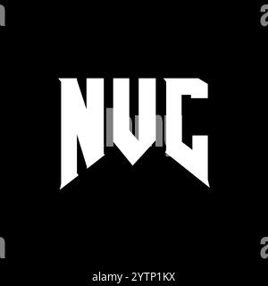 NVC letter logo design for technology company. NVC logo design black ...