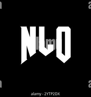 NLO letter logo design for technology company. NLO logo design black ...