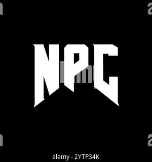 NPC letter logo design for technology company. NPC logo design black ...