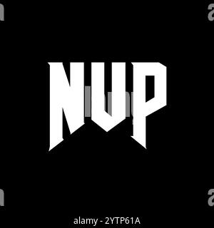 NUP letter logo design for technology company. NUP logo design black ...