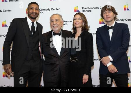 Acclaimed director and filmmaker Francis Ford Coppola, center left, and Sofia Coppola, center right, and other family members arrive for the Medallion Ceremony honoring the recipients of the 47th Annual Kennedy Center Honors at the United States Department of State in Washington, DC on Saturday, December 7, 2024. The 2024 honorees are: acclaimed director and filmmaker Francis Ford Coppola; legendary American rock band the Grateful Dead (Mickey Hart, Bill Kreutzmann, Phil Lesh, Bobby Weir); blues rock singer-songwriter and guitarist Bonnie Raitt; jazz trumpeter, pianist, and composer Arturo San Stock Photo