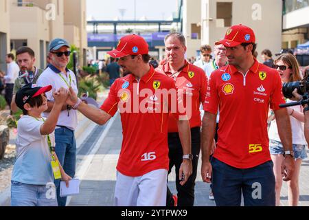 L to R): Charles Leclerc (MON) Ferrari; Carlos Sainz Jr (ESP L to R): Charles Leclerc (MON) Ferrari; Carlos Sainz Jr (ESP