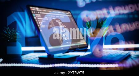 Digital technology industry concept development of programming and coding Stock Photo