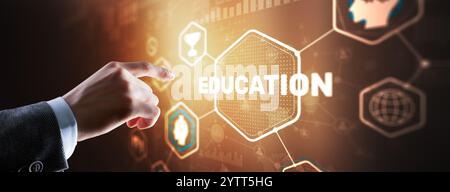 E-learning Education Webinar Online concept. Business Technology Stock Photo