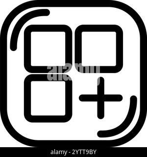 Modern UI UX - clean dashboard icon Stock Vector