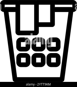 Bathroom laundry basket - clean and modern bathroom icon Stock Vector