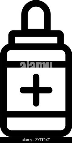 Bathroom ear drops - clean and modern bathroom icon Stock Vector