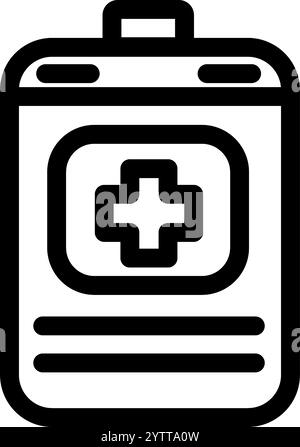 Modern icon medical notes, background green and flat style, urgency ...