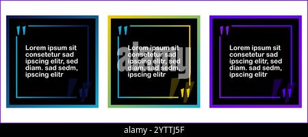 Set of Editable social media square banner template. For social media post and ads. Editable square Vector. Stock Vector