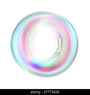 Multi colored circular logo in motion Stock Photo