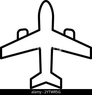 Airplane passenger travel silhouette icon. Aeroplane vector icon ...