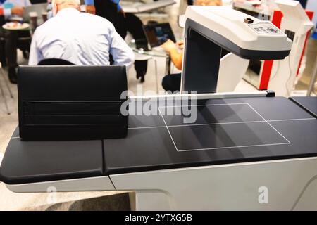 Central Dual X-ray Absorptiometry (DXA) device. Axial table DXA scanner ...