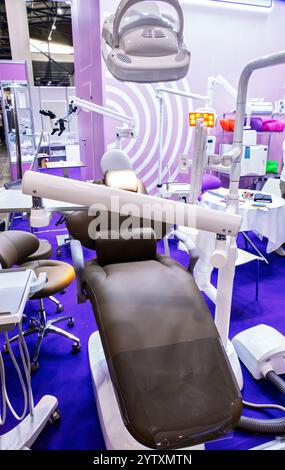 Modern dental unit with a comfortable chair for the patient Stock Photo