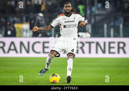 Kialonda GASPAR of Lecce during the Italian championship Serie A football match between AS Roma and US Lecce on 7 December 2024 at Stadio Olimpico in Rome, Italy Stock Photo