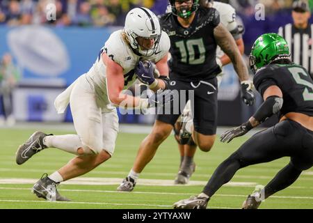 Penn State tight end Tyler Warren watches during the school