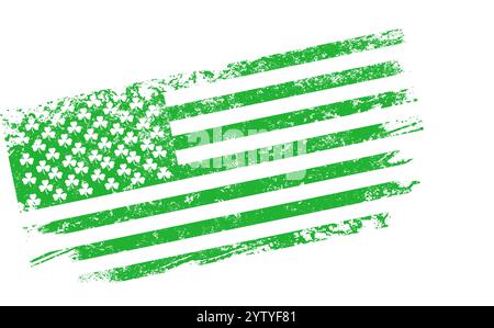 Stylized USA flag for Saint Patricks Day  Stock Vector