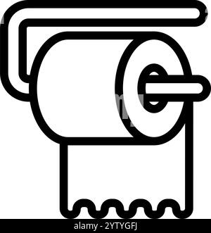 Toilet paper - vector icon  Stock Vector