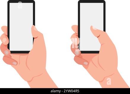 The person holding a smartphone vector illustration Stock Vector